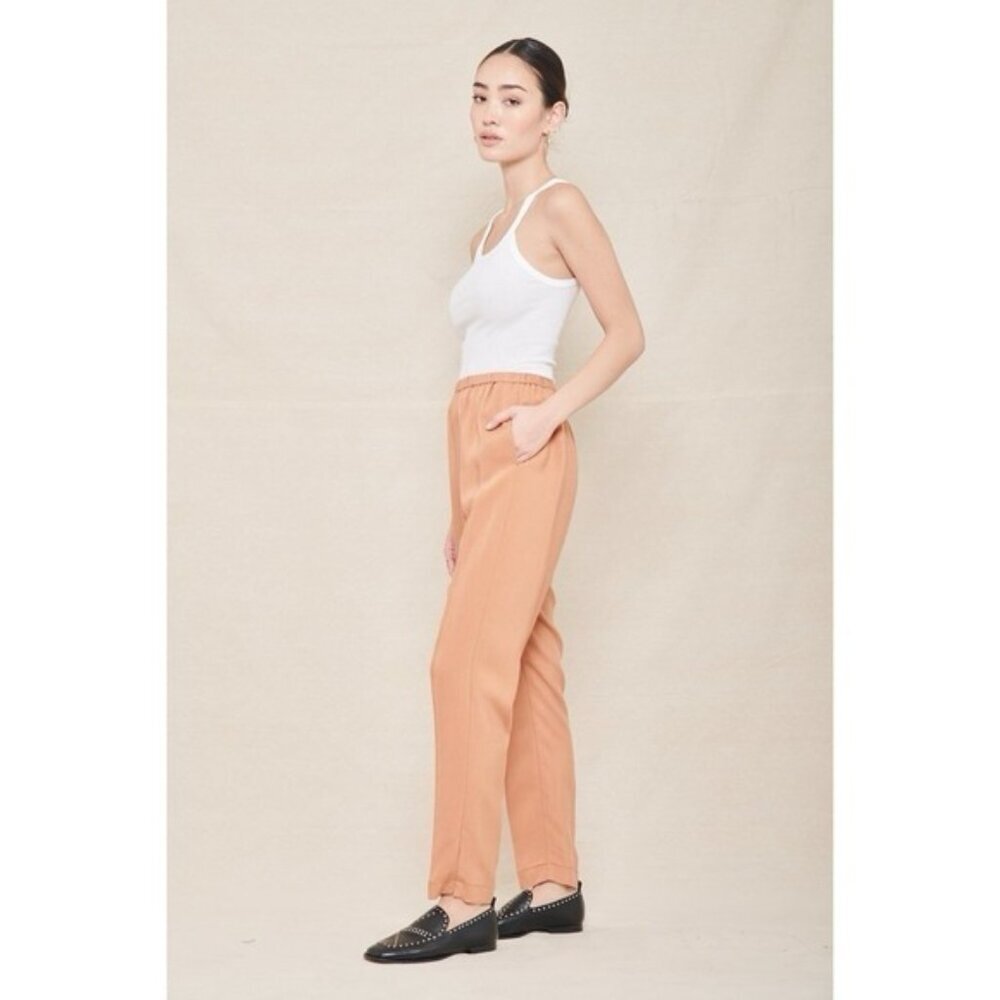 FORTE FORTE Women's Pants Size 0 Trousers ITALY🇮🇹MADE Pull On Cotton Beige